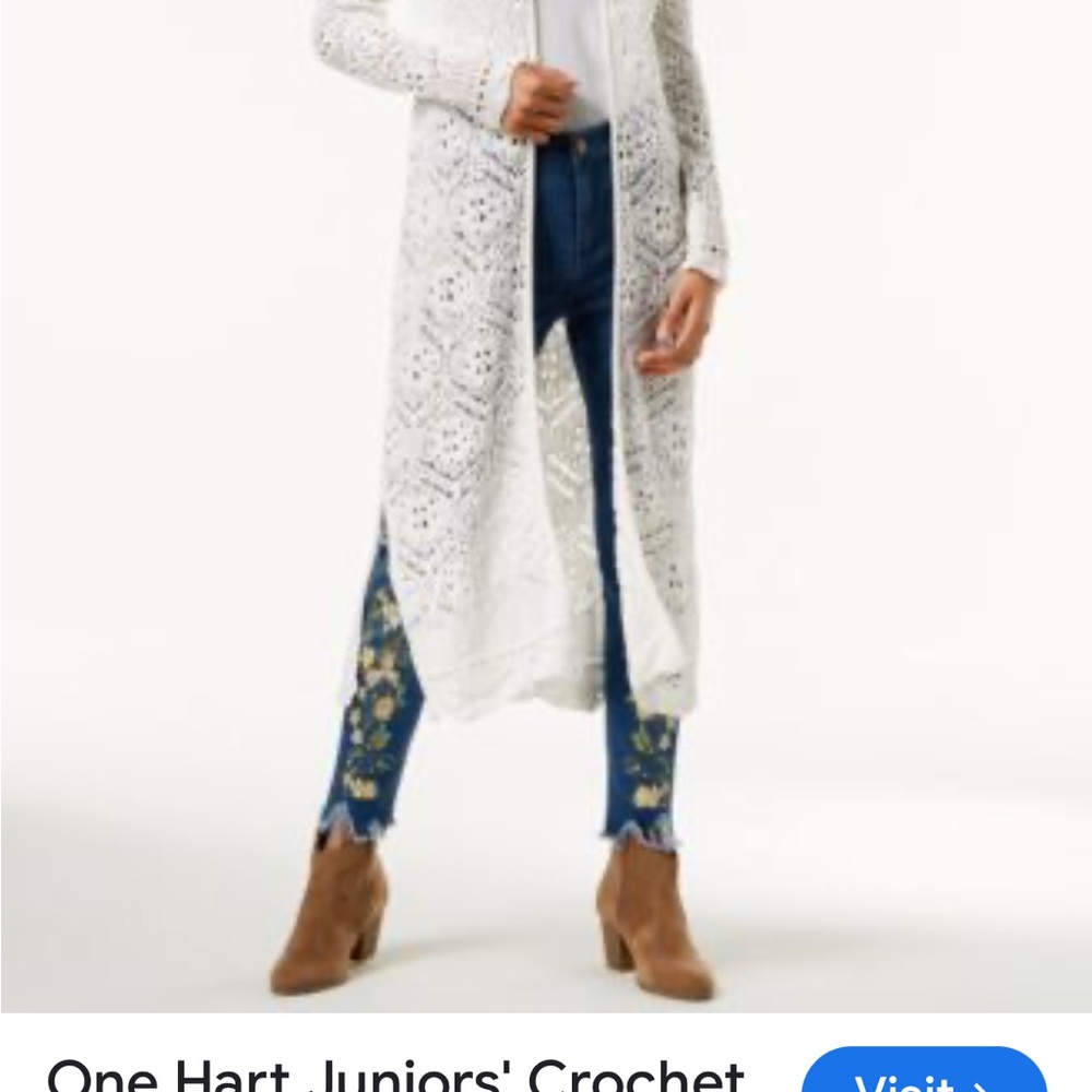 Peter Nygard Duster cardigan, wear over top or cover up 3/4 Sleeves size 2X
